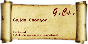 Gajda Csongor névjegykártya