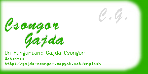 csongor gajda business card